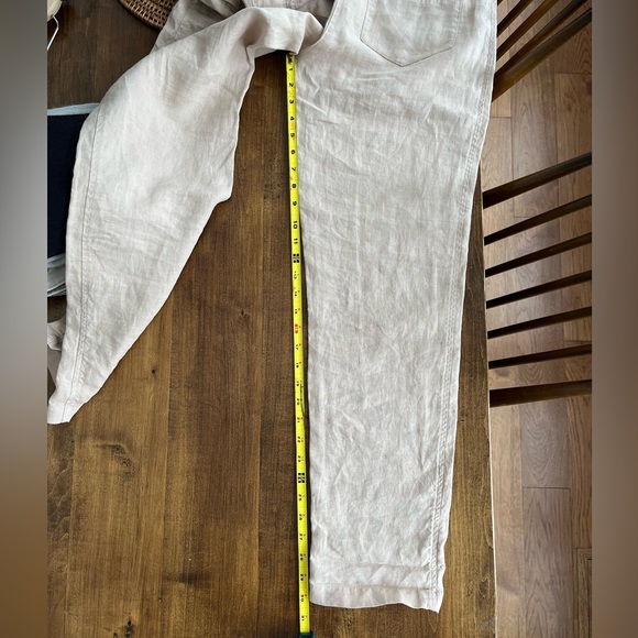 NWT☀️Olsen Pure Linen Natural Straight Leg Pant Trousers - Picture 8 of 10